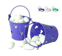 EinsSein 10x Seau d'amour Set Mini Violet boites Carton Boite Cadeaux canetons decorer a Dragees Dentelle Mariage dragee dragée dragee Chocolat confettis Fete Bapteme Table Invite Deco Anniversaire