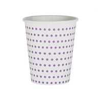 EinsSein 12x Gobelet en Papier Dots 53x75x88mm Blanc-Violet