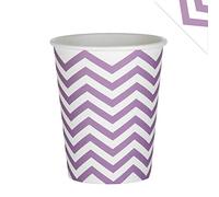 EinsSein 12x Gobelet en Papier Wave 53x75x88mm Blanc-Lilas