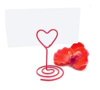 EinsSein 12x Supports pour numéro de Table cœur câblé Set Petit Rouge Marque Place Mariage Marques Places Carte marqué Cartes Decoration Mariage Table décoration nom Plan de Porte Fete Anniversaire