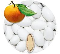 EinsSein 1kg Dragees amandes au chocolat Orange mat | ca. 160 pièce Dragées Mariage Baptême Communion Célébrer Fête Candybar | cadeaux d’invités | Amandes chocolatées enrobées de sucre