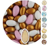 EinsSein 1kg Dragees mariage amande Conchiglia Mix blanc-rose-or dragées baptême communion amandes feter et recevoir fêter de fete couleur pas cher aux bombe tag voir mes etui contenant boite a