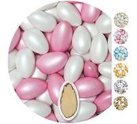 EinsSein 1kg Dragées Mariage Amandes Conchiglia blanc & rose perle | ca. 280 pièce Dragees Mariage Baptême Communion Célébrer Fête Candybar | Confiserie Candy Bar | Cadeaux Invités |