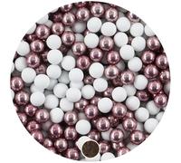 EinsSein 1kg dragees mariage boules de chocolat Mix 1 cm petit blanc-rose | Dragées baptême fille garcon communion aux amandes | feter et recevoir fêter de fete couleur pas cher aux bombe tag voir mes