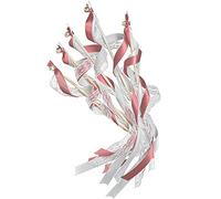 EinsSein 20x Baguettes de Mariage Romantique Rose Ruban Baton de Banderole vive Les mariées marié mairie Mariee Baguette Baguettes bâton Rubans Sortie clochettes Ceremonie Bois