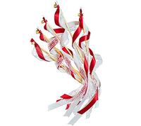 EinsSein 20x Baguettes de Mariage Romantiques avec Rubans Rouges et Clochettes | Bâtons Vive les Mariés | Accessoires Sortie Église ou Mairie | Décoration Bois Mariée et Marié