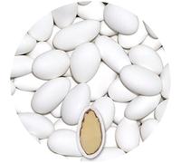 EinsSein 4kg Dragées Amandes Gracile midi Blanc Mat | ca. 1500 pièce Dragees Mariage Baptême Communion Célébrer Fête Candybar | Cadeaux Invités | Bonbons aux Amande Premium