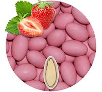 EinsSein 500g Dragees amandes au chocolat fraise rose mat | ca. 80 pièce Dragées Mariage Baptême Communion Célébrer Fête Candybar | cadeaux d’invités | Amandes chocolatées enrobées de sucre