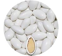 EinsSein 500g Dragées Amandes Gracile midi blanc brillant | ca. 150 pièce Dragees Mariage Baptême Communion Célébrer Fête Candybar | Confiserie Candy Bar | Cadeaux Invités | Bonbons Amande Premium