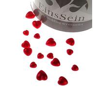EinsSein 50g Perles Coeur Mix 5-10mm Rouge Brillant Confetti Paillette Paillettes confiti Mariage Sortie eglise Decoration Table eglis Anniversaire Petite Mega Plastique métallique Accessoire de l