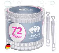 EinsSein 72x Bulles de Savon Mariage Lunettes à cœur Set Blanc Bulle pour Flacon Deco Coeur champêtre Enfant Anniversaire Cadeau invites Confirmation Anniversaire Transparente Plastique Tube à de