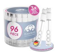 EinsSein 96x Bulles de savon mariage bocaux d'amour Box blanc bulle pour flacon deco coeur champêtre enfant anniversaire cadeau invites confirmation anniversaire transparente plastique tube à de table