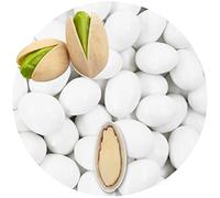 EinsSein Dragees amandes au chocolat Pistache blanc mat 500g | ca. 80 pièce Dragées Mariage Baptême Communion Célébrer Fête Candybar | cadeaux d’invités | Amandes chocolatées enrobées de sucre
