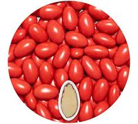 EinsSein Dragées Amandes Colorato rouge brillant 500g | ca. 140 pièce Dragees Mariage Baptême Communion Célébrer Fête Candybar | Confiserie Candy Bar | Cadeaux Invités | Bonbons Amande Premium