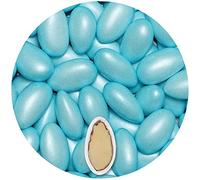 EinsSein Dragées Amandes Conchiglia bleu clair perle 500g | ca. 140 pièce Dragees Mariage Baptême Communion Célébrer Fête Candybar | Confiserie Candy Bar | Cadeaux Invités | Bonbons Amande Premium