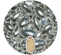 EinsSein Dragées Amandes Nobile Argenté brillant 500g | ca. 140 pièce Dragees Mariage Baptême Communion Célébrer Fête Candybar | Confiserie Candy Bar | Cadeaux Invités | Bonbons Amande Premium