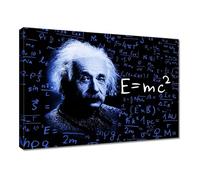 Einstein Classic Blue No. H7853M_PC1G Tableau imprimé sur toile 40 x 60 cm