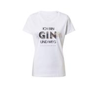 EINSTEIN & NEWTON T-shirt 'Gin Weg' or / noir / blanc cassé, Taille XS