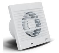 EINTTAX 100 mm Ventilateur,Extracteur d'Air,VMC,avec Clapet Anti-Retour,12 W,32dB, pour Salle de Bain,Cuisine,Bureau,WC,Silencieux,Blanc