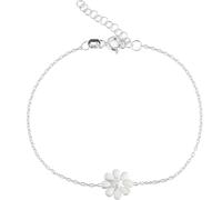 Einzelstück® Bracelet Daisy avec marguerites | Chaîne de bras en argent Sterling 925 plaqué or 18 carats | Antiallergique et sans nickel, taille unique, Argent sterling