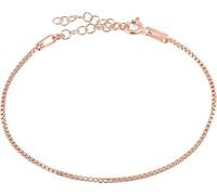 Einzelstück® Bracelet Simplicity en argent 925 de qualité supérieure - Bracelet simple en or 18 carats, or rose et argent - Chaîne à maillons pour femme, Argent sterling