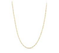 Einzelstück® Chaîne Singapour en acier inoxydable 44, 47, 50 cm I Chaîne torsadée en acier inoxydable étanche plaqué or 14 carats I Argent, or, or rose I Chaîne filigrane sans pendentif au design