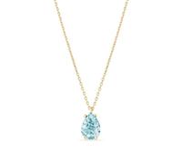 Einzelstück Collier avec pendentif en forme de goutte en cristal ; argent sterling 925, or rose, or, Cristal