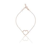 Einzelstück Collier avec pendentif I Argent sterling 925 Or rose I Ensemble de bijoux pour femme, Zircone cubique