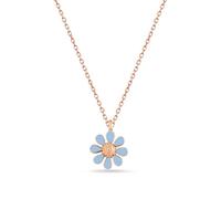 Einzelstück Collier Daisy avec pendentif marguerite, en argent sterling 925 plaqué or, hypoallergénique et sans nickel (collier Daisy en argent), 43 cm, Argent sterling