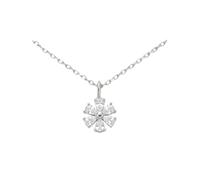 Einzelstück Collier Daisy Blossom avec cristal marguerite I Argent sterling 925 plaqué or 14 carats avec pendentif fleur en pierres de zircone I Bijou véritable fabriqué à la main, Filigran, Argent