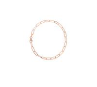 Einzelstück Paperclip Bracelet en argent sterling 925 plaqué or 14 carats I Bracelet à maillons style trombone I Chaîne d'ancre véritable bijou fait main, Eine Grösse, Argent sterling, Zircon cubique