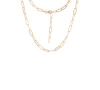 Einzelstück Paperclip Collier en argent sterling 925 plaqué or 14 carats Chaîne en argent 43 cm I Chaîne à maillons de style trombone I Chaîne d'ancre véritable bijou fabriqué à la main, Filigran