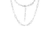 Einzelstück Paperclip Collier en argent sterling 925 plaqué or 14 carats Chaîne en argent 43 cm I Chaîne à maillons de style trombone I Chaîne d'ancre véritable bijou fabriqué à la main, Filigran
