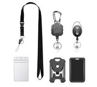 Einziehbares Ausweisband 3er-Pack,Namensschildhalter - Robustes Einziehbares Clip Für Personal Ärzte Krankenhaus Konferenz Arbeitsplatz