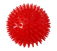 Eioflia Balle couineuse à mâcher pour chien, jouet à picots non toxiques pour le nettoyage des dents, rouge, 6 cm, balles pour animaux de compagnie