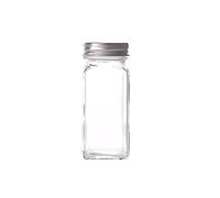 EIOLWJIEO Anti-poussière Épice Poivre Pot Carré en Verre Conteneur Condiment Distributeur Placard De Stockage Bouteille Organisateur Maison Cuisine