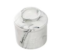 EIOLWJIEO Beurrier raffiné pour plan de travail. Superbe beurrier français. Conserve le beurre frais à tout moment. Plat en céramique. frais et tartinable. , Marbre noir , 10x10cm