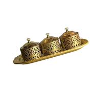 EIOLWJIEO Boîte de conservation à 3 compartiments, idéale pour organiser et servir fruits, desserts, en-cas, salades, noix. Plateau à condiments multifonctionnel. Organisateur de service.