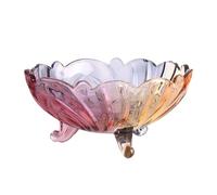 EIOLWJIEO Bol à fruits en verre cristal durable et polyvalent pour un nettoyage facile Durable et fiable Facile à nettoyer Applications larges, Couleur mélangée