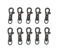 EIOLWJIEO Boucle à mousqueton pivotante - Excellent choix pour les cordes de moins de 7 mm diamètre - Couleur noire - Longueur : 177 pouces (4,5 m) - Pivotante en plastique