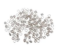 EIOLWJIEO Ensemble de 50 boutons-pression sans couture nickelés, fermetures ouvertes, pour projets de couture et loisirs créatifs, clips pour mitaines, 1 bouton-pression mâle et 2 anneaux à griffes