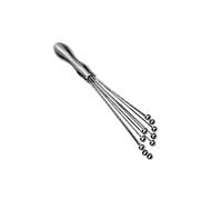 EIOLWJIEO Ensemble de fouets et batteurs à œufs manuels en Acier Inoxydable avec poignée à Billes, multifonctionnels et antidérapants, Style D