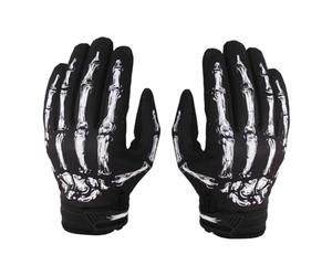 EIOLWJIEO Gants de Moto pour Hommes et Femmes, Automne-Hiver, Respirants et Confortables pour Les Longs trajets. Gants de Moto et Cyclisme à Motif Squelette, L