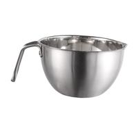 EIOLWJIEO Grande casserole avec poignée pour la fabrication de savon, facile à nettoyer et idéale pour la fonte. Bol en acier inoxydable résistant à chaleur, parfait pour mélanger pâtes et beurres.