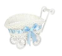 EIOLWJIEO Mini Panier à Fleurs en Osier pour décoration d'intérieur, en ABS, idéal pour la Maison et l'extérieur, Rangement de Bonbons, Ornement de Douche, Bleu