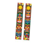 EIOLWJIEO Panneaux de porche, drapeaux, décorations de fête tropicale Luau, bannières pour accueillir les invités avec l'esprit Aloha, panneaux porte, piliers porche, 1 paire