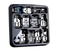 EIOLWJIEO Pied-de-biche pour ourlet roulé, faisant partie d'un ensemble de 11 accessoires pour machines à coudre, offrant des projets couture précision. Accessoires pour machines à coudre électriques