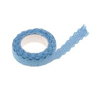 EIOLWJIEO Rouleau de ruban Washi en dentelle symétrique, magnifique bordure en ruban pour projets de scrapbooking et journal, décoratif dentelle pour tissu, bleu, 15mm