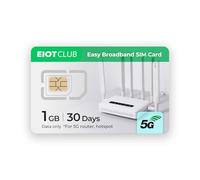 EIOTCLUB Carte SIM de données, Idéal pour Les Points d'accès Wi-FI Mobiles, routeurs, clés USB, Ordinateurs Portables, tablettes, Pas de contrat | Réseau 5G/4G LTE | Couverture dans 33 Pays européens