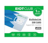 EIOTCLUB Carte SIM Internationale 1 Go/30 Jours, 5G/4G LTE, Téléphone/Tablette/Routeur WiFi, 200 Pays, sans Contrat, sans Frais d’Itinérance, sans Appels Ni SMS